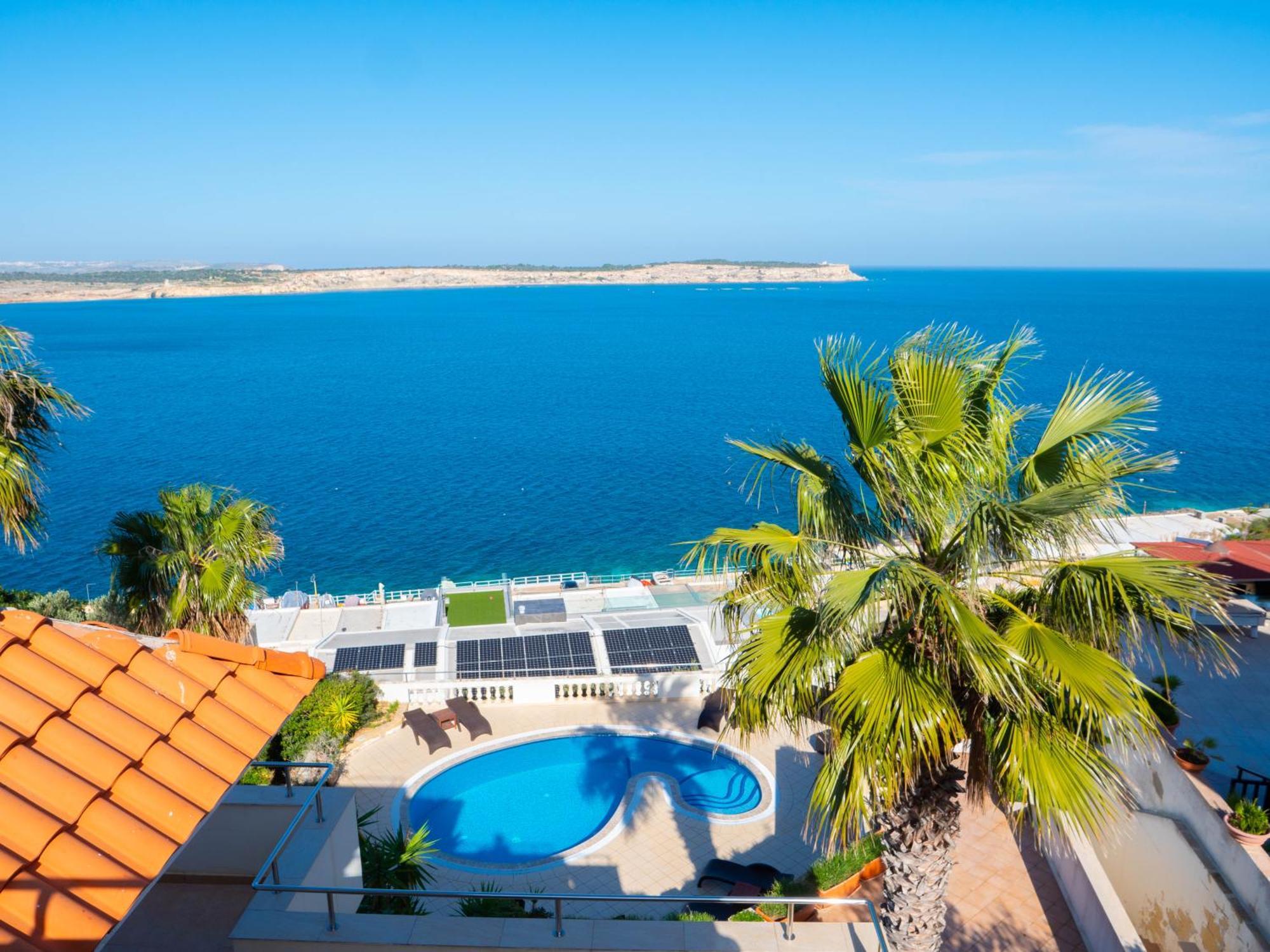 Villa Palma - Sunset Sea Views With Pool, Jacuzzi, Sauna And Games Room 梅利哈 外观 照片